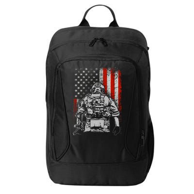 Solider US Flag Support The Troops City Backpack