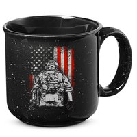 Solider US Flag Support The Troops 15oz Campfire Ceramic Mug