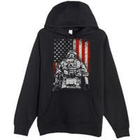 Solider US Flag Support The Troops Premium Pullover Hoodie