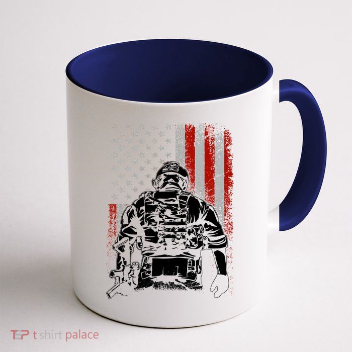 Solider US Flag Support The Troops Mug