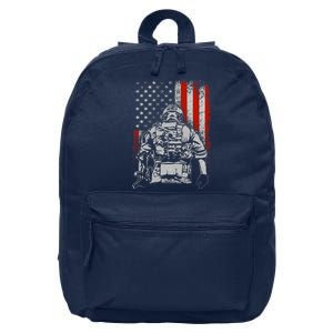 Solider US Flag Support The Troops 16 in Basic Backpack