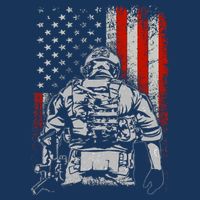 Solider US Flag Support The Troops Infant Baby Jersey Bodysuit