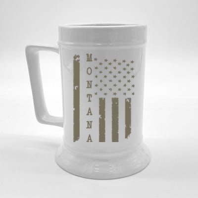 State Of Montana Vintage American Flag Beer Stein