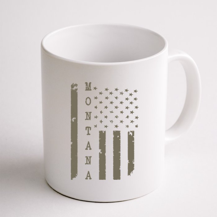 State Of Montana Vintage American Flag Coffee Mug