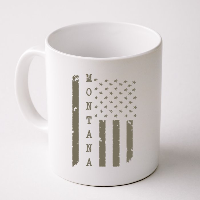 State Of Montana Vintage American Flag Coffee Mug