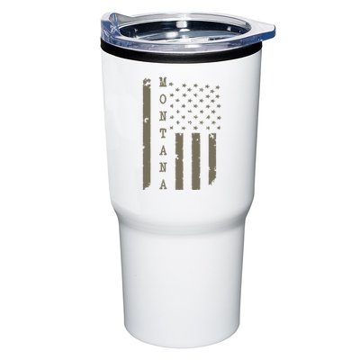 State Of Montana Vintage American Flag Tumbler