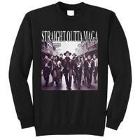 Straight Outta Maga Funny Trump 2024 Funny Tall Sweatshirt