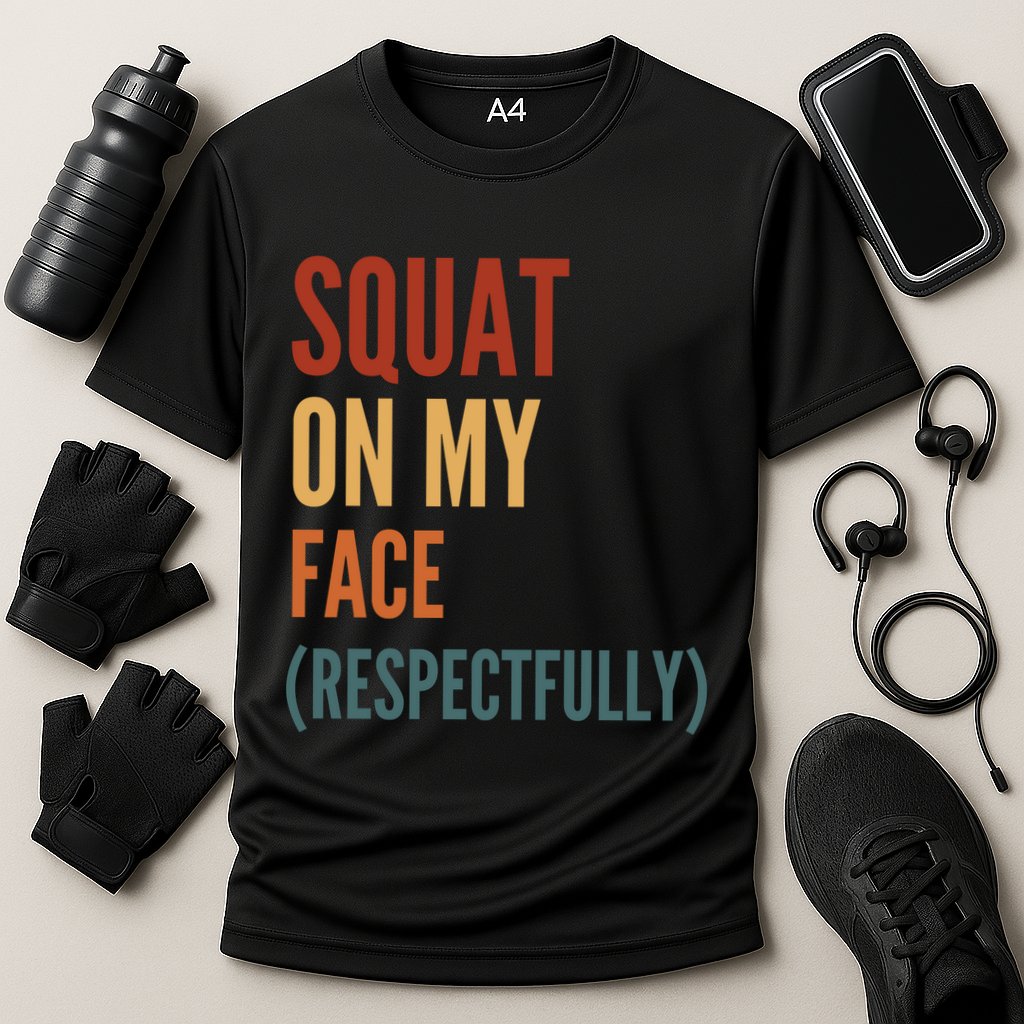 Squat On My Face Respectfully Performance Shirt