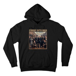 Straight Outta Maga Funny Trump 2024 Hoodie