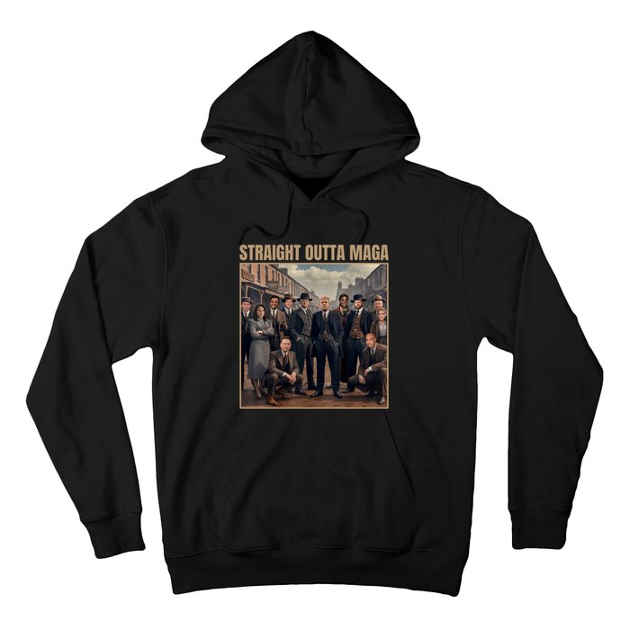 Straight Outta Maga Funny Trump 2024 Hoodie