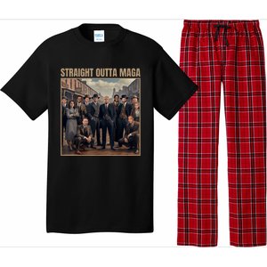 Straight Outta Maga Funny Trump 2024 Pajama Set