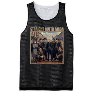 Straight Outta Maga Funny Trump 2024 Mesh Reversible Basketball Jersey Tank