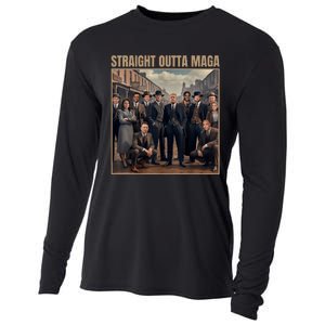 Straight Outta Maga Funny Trump 2024 Cooling Performance Long Sleeve Crew