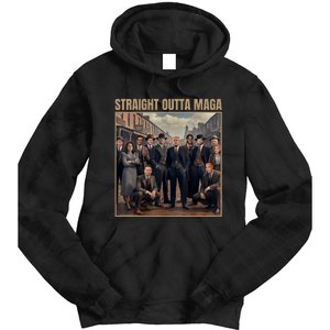 Straight Outta Maga Funny Trump 2024 Tie Dye Hoodie