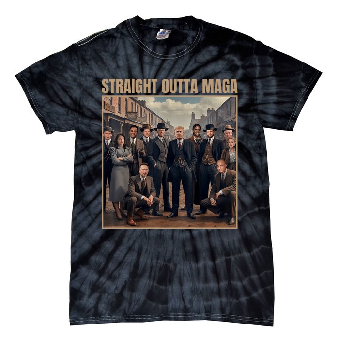 Straight Outta Maga Funny Trump 2024 Tie-Dye T-Shirt