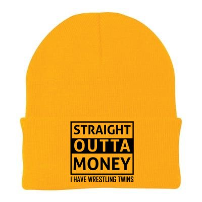 Straight Outta Money I Have Wrestling Twins Knit Cap Winter Beanie