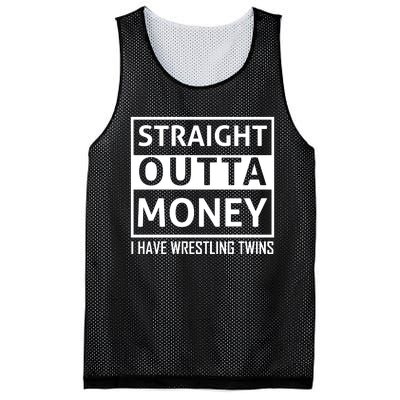 Straight Outta Money I Have Wrestling Twins Mesh Reversible Basketball Jersey Tank