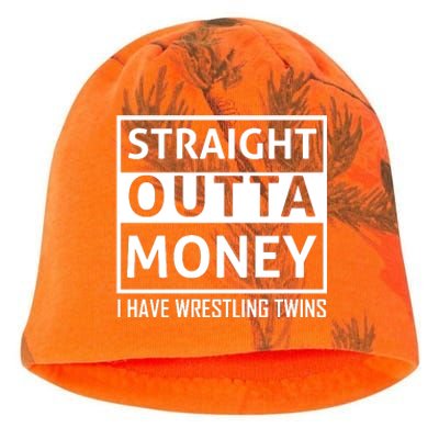 Straight Outta Money I Have Wrestling Twins Kati - Camo Knit Beanie