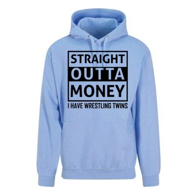 Straight Outta Money I Have Wrestling Twins Unisex Surf Hoodie