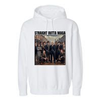 Straight Outta Maga Funny Trump 2024 Garment-Dyed Fleece Hoodie