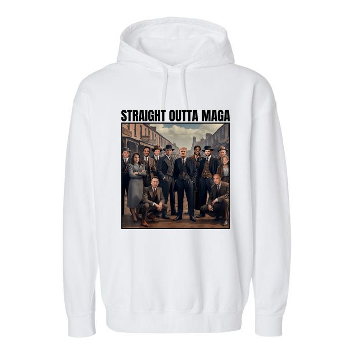 Straight Outta Maga Funny Trump 2024 Garment-Dyed Fleece Hoodie