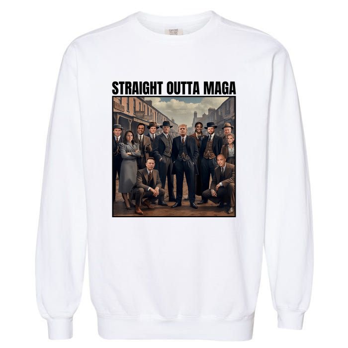 Straight Outta Maga Funny Trump 2024 Garment-Dyed Sweatshirt