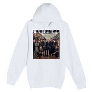 Straight Outta Maga Funny Trump 2024 Premium Pullover Hoodie