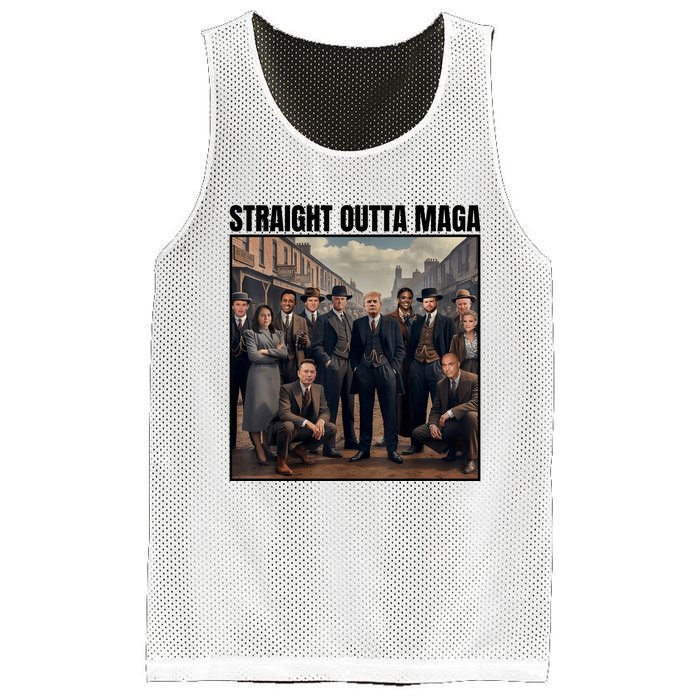 Straight Outta Maga Funny Trump 2024 Mesh Reversible Basketball Jersey Tank