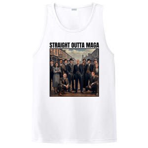 Straight Outta Maga Funny Trump 2024 PosiCharge Competitor Tank