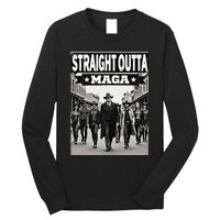 Straight Outta Maga Funny Trump 2024 Long Sleeve Shirt