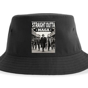 Straight Outta Maga Funny Trump 2024 Sustainable Bucket Hat