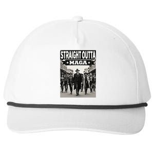 Straight Outta Maga Funny Trump 2024 Snapback Five-Panel Rope Hat