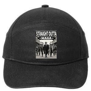 Straight Outta Maga Funny Trump 2024 7-Panel Snapback Hat