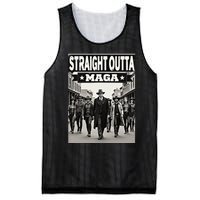 Straight Outta Maga Funny Trump 2024 Mesh Reversible Basketball Jersey Tank