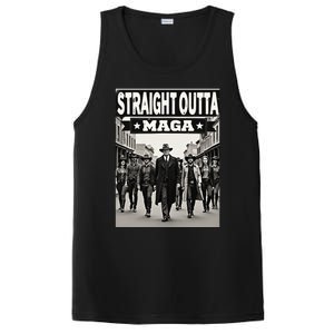 Straight Outta Maga Funny Trump 2024 PosiCharge Competitor Tank