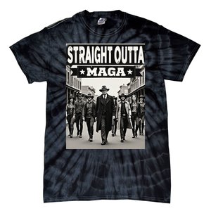 Straight Outta Maga Funny Trump 2024 Tie-Dye T-Shirt