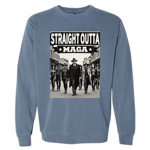 Straight Outta Maga Funny Trump 2024 Garment-Dyed Sweatshirt