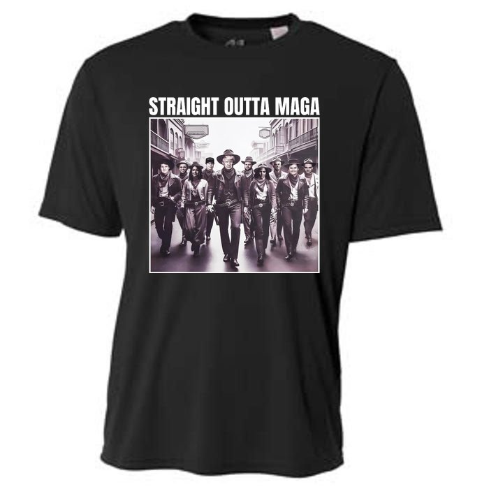 Straight Outta Maga Funny Trump 2024 Cooling Performance Crew T-Shirt