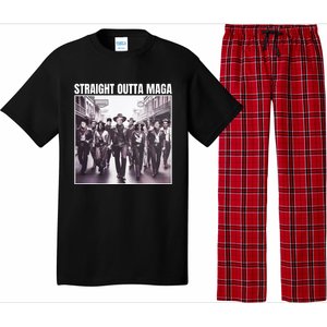 Straight Outta Maga Funny Trump 2024 Pajama Set