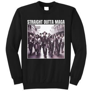 Straight Outta Maga Funny Trump 2024 Tall Sweatshirt