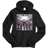 Straight Outta Maga Funny Trump 2024 Tie Dye Hoodie