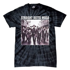 Straight Outta Maga Funny Trump 2024 Tie-Dye T-Shirt