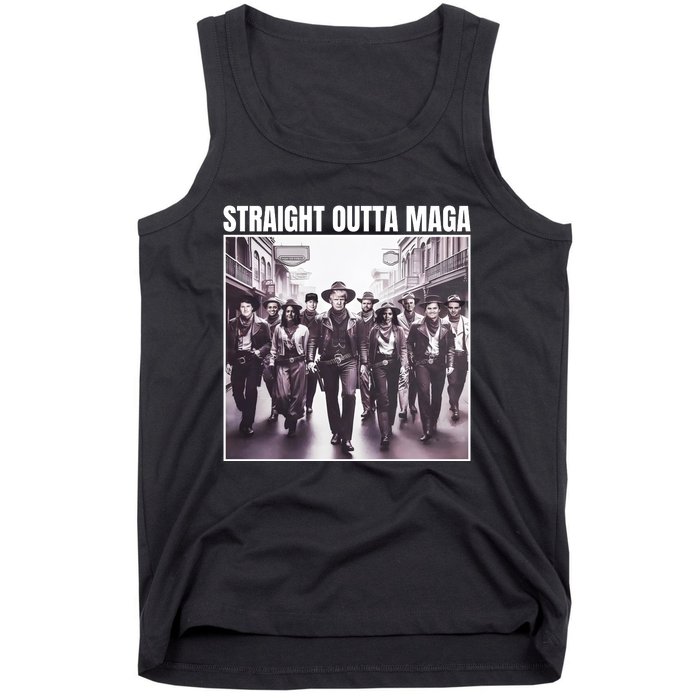 Straight Outta Maga Funny Trump 2024 Tank Top