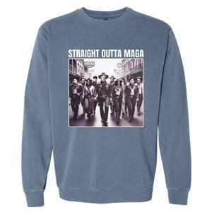 Straight Outta Maga Funny Trump 2024 Garment-Dyed Sweatshirt