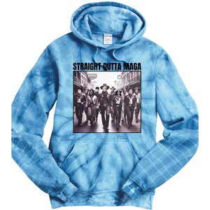 Straight Outta Maga Funny Trump 2024 Tie Dye Hoodie