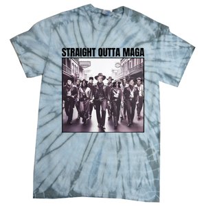 Straight Outta Maga Funny Trump 2024 Tie-Dye T-Shirt