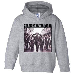 Straight Outta Maga Funny Trump 2024 Toddler Hoodie