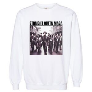 Straight Outta Maga Funny Trump 2024 Garment-Dyed Sweatshirt