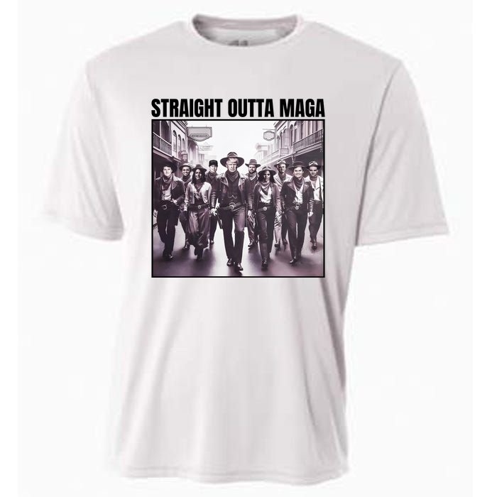 Straight Outta Maga Funny Trump 2024 Cooling Performance Crew T-Shirt