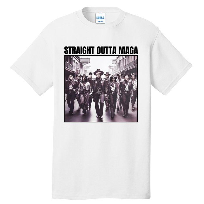 Straight Outta Maga Funny Trump 2024 Tall T-Shirt